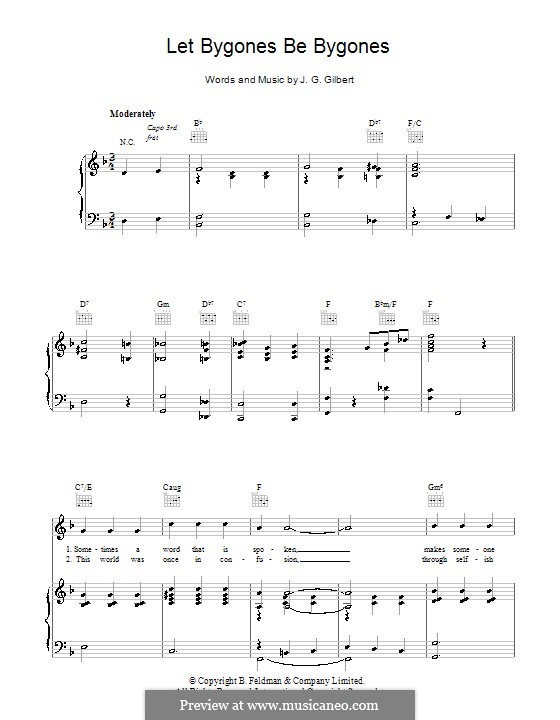 Let Bygones Be Bygones: Für Stimme und Klavier (oder Gitarre) by Joseph George Gilbert