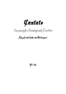 Ich geh und suche mit Verlangen, BWV 49: Vollpartitur by Johann Sebastian Bach