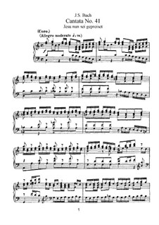 Jesu, nun sei gepreiset, BWV 41: Klavierauszug mit Singstimmen by Johann Sebastian Bach