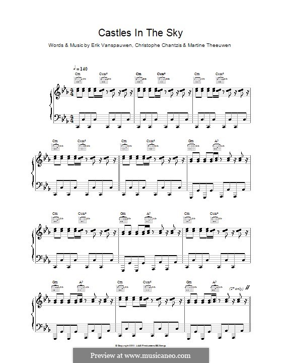 Castles in the Sky: For voice and piano (Cascada) by Christophe Chantzis, Erik Vanspauwen, Martine Theeuwen