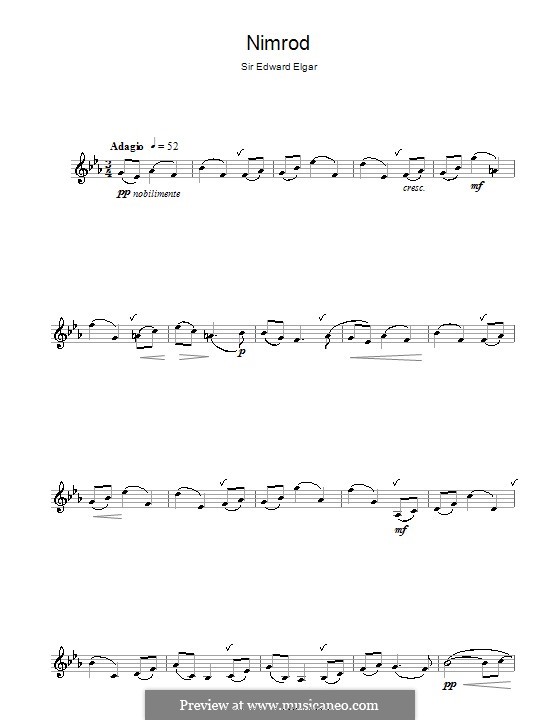 Variation Nr.9 'Nimrod': Für Klarinette by Edward Elgar