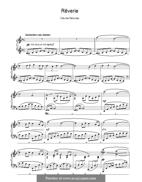 Rêverie, L.68: Für Klavier by Claude Debussy
