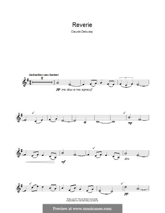 Rêverie, L.68: Für Klarinette by Claude Debussy
