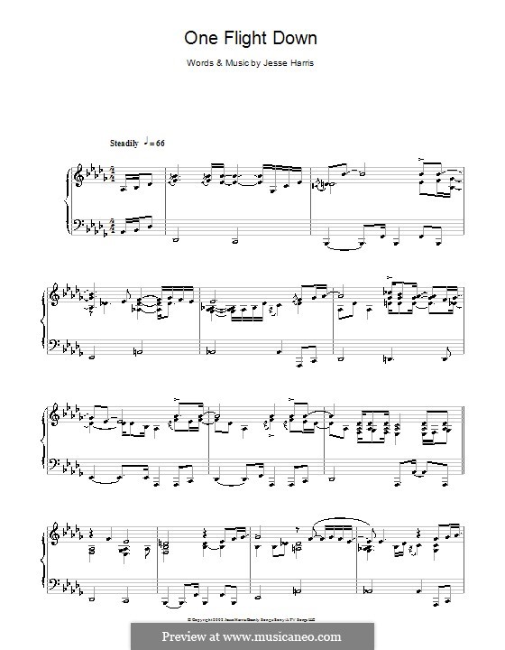 One Flight Down: Für Klavier by Jesse Harris