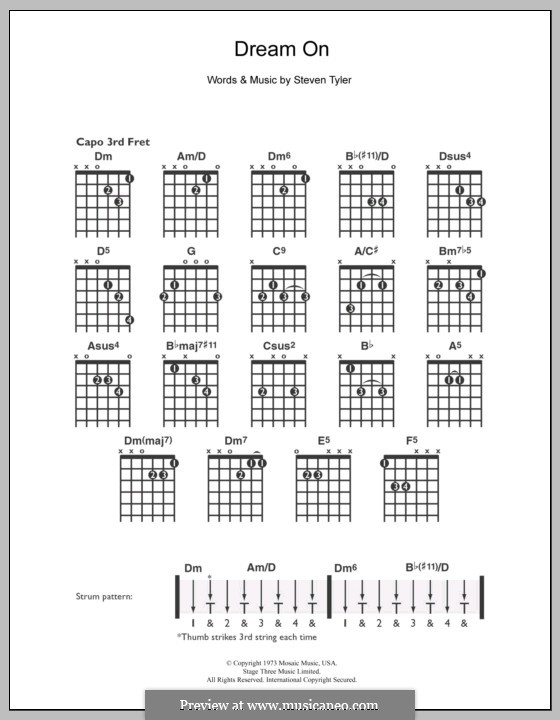 Dream On (Aerosmith): Für Gitarre by Steven Tyler