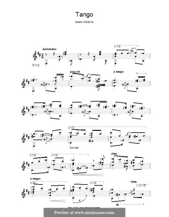 Nr.2 Tango: Für Gitarre by Isaac Albéniz