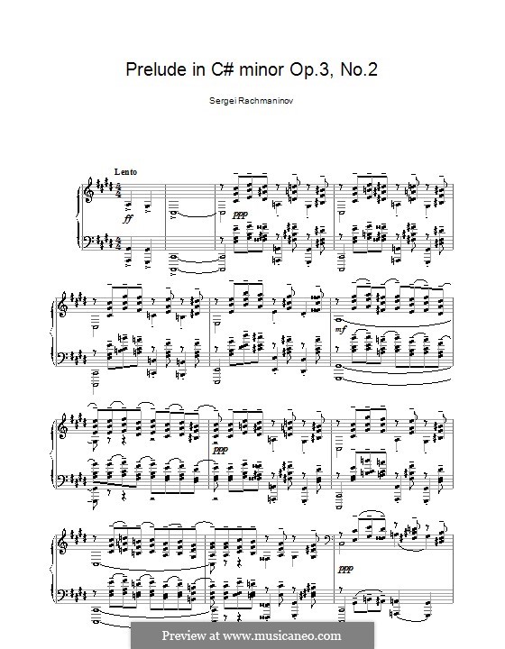 No.2 Prélude: Für Klavier by Sergei Rachmaninoff
