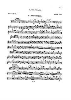 Zehn Themen und Variationen für Flöte (oder Violine) und Klavier, Op.107: Heft I – Solo Stimme by Ludwig van Beethoven