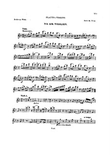 Zehn Themen und Variationen für Flöte (oder Violine) und Klavier, Op.107: Heft III – Solo Stimme by Ludwig van Beethoven