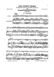 Zehn Themen und Variationen für Flöte (oder Violine) und Klavier, Op.107: Buch IV by Ludwig van Beethoven