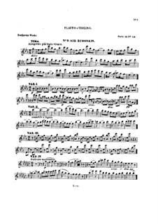 Zehn Themen und Variationen für Flöte (oder Violine) und Klavier, Op.107: Heft V – Solo Stimme by Ludwig van Beethoven