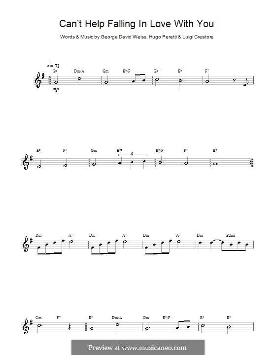 Instrumental version: Für Altsaxophon by George David Weiss, Hugo Peretti, Luigi Creatore