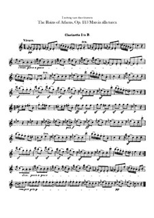 Türkischer Marsch: Klarinettenstimme I by Ludwig van Beethoven