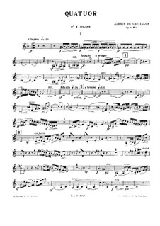 Streichquartett in a-Moll, Op.3 No.1: Violinstimme II by Alexis de Castillon