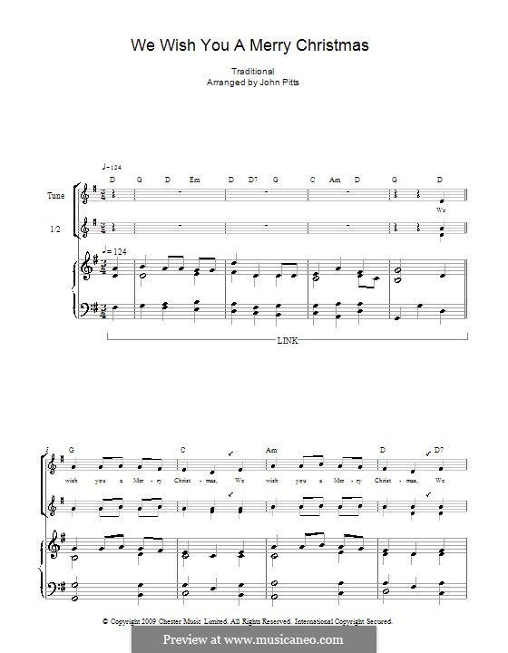 We Wish You a Merry Christmas (Printable Scores): Für Blockflöte (trio) by folklore