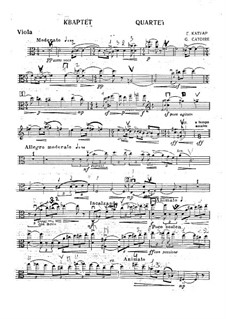 Klavierquartett in a-Moll, Op.31: Violastimme by Georgy Catoire