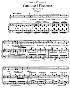 Zwei Melodien für Stimme und Klavier, Op.36: Vollsammlung by Ernest Chausson