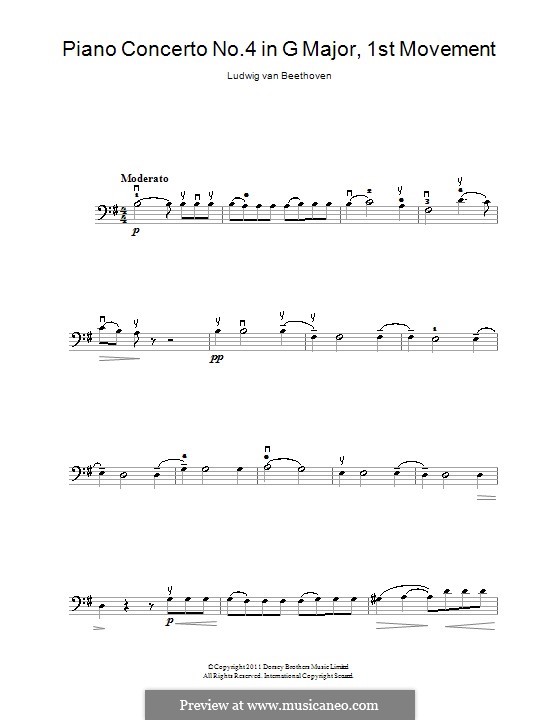 Fragmente: Teil I (Thema). Version für Cello by Ludwig van Beethoven