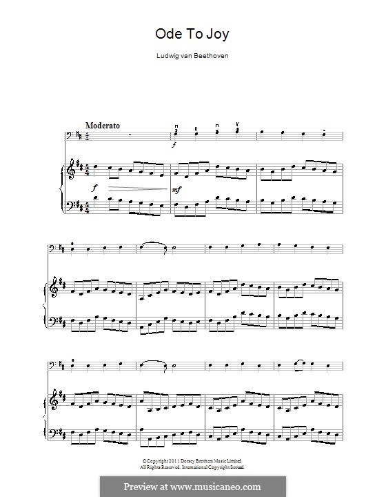 Ode an die Freude: Version für Cello und Klavier by Ludwig van Beethoven