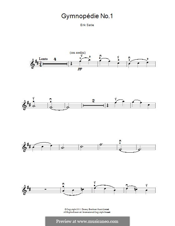 No.1: Für Violine by Erik Satie