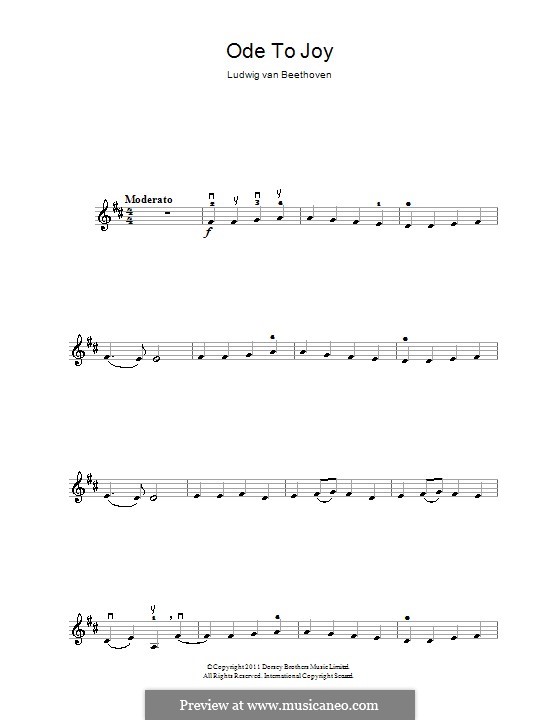 Ode an die Freude: Version für Violine by Ludwig van Beethoven