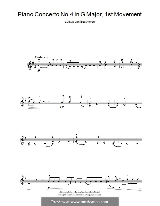 Fragmente: Teil I (Thema). Version für Violine by Ludwig van Beethoven