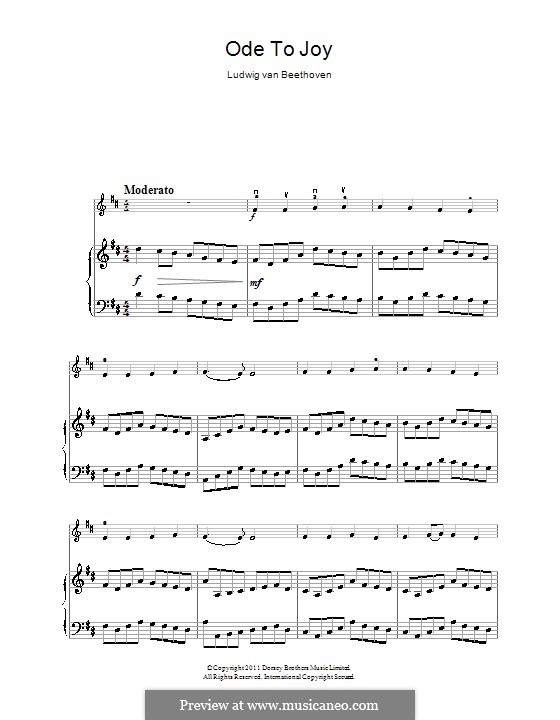 Ode an die Freude: Version für Violine und Klavier by Ludwig van Beethoven