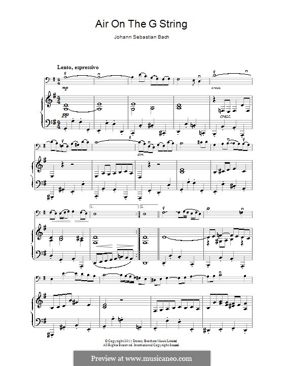 Arie. Bearbeitung für zwei Interpreten: Cello und Klavier by Johann Sebastian Bach