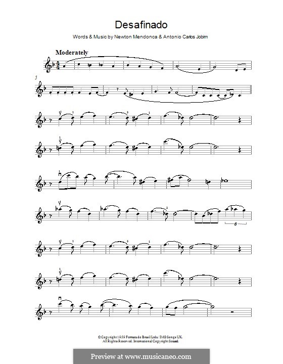 Desafinado (Slightly Out of Tune): Für Violine by Antonio Carlos Jobim