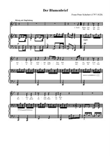 Der Blumenbrief, D.622: B-Dur by Franz Schubert