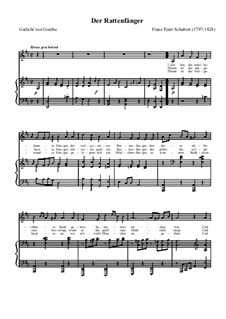 Der Rattenfänger, D.255: Klavierauszug mit Singstimmen by Franz Schubert