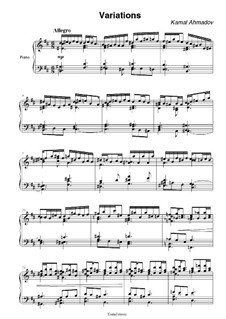 Variations  for piano: Variations  for piano by Kamal Ahmadov