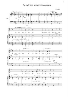 Se nel ben sempre incostante: Für Stimme und Klavier by Alessandro Stradella