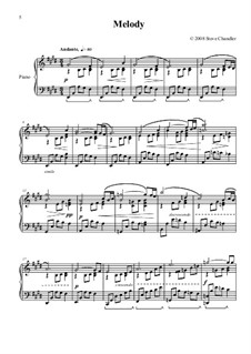 Melody - for piano: Melody - for piano by Stephen Chandler