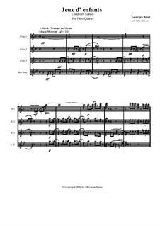 Petite Suite for Orchestra: Version for Flute Quartet by Georges Bizet