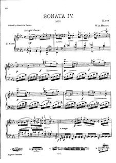 Sonate für Klavier Nr.4 in Es-Dur, K.282: Für einen Interpreten by Wolfgang Amadeus Mozart