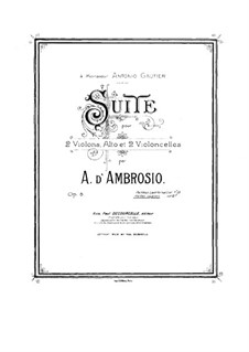 Suite für Streichquintett, Op.8: Violinstimme I by Alfredo D'Ambrosio
