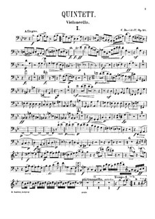 Klavierquintett in g-Moll, Op.40: Cellostimme by Karl Dawidow