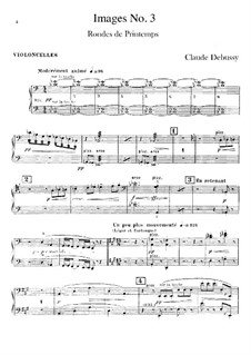 Set III, No.3 Rondes du printemps, L.122: Cellostimmen by Claude Debussy