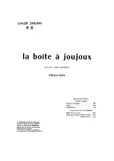 La boîte à joujoux (The Toybox), L.128: Für Klavier, vierhändig by Claude Debussy