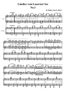 Fünfzehn Ländler vom Luzerner See, Op.11: Ländler Nr.1 by Hans Huber