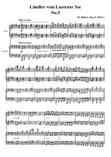 Fünfzehn Ländler vom Luzerner See, Op.11: Ländler Nr.5 by Hans Huber