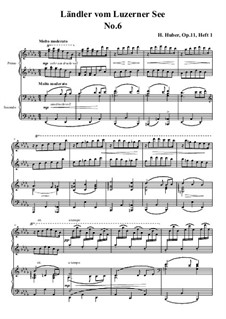 Fünfzehn Ländler vom Luzerner See, Op.11: Ländler Nr.6 by Hans Huber