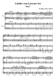 Fünfzehn Ländler vom Luzerner See, Op.11: Ländler Nr.7 by Hans Huber