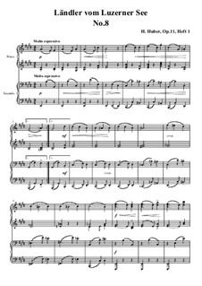 Fünfzehn Ländler vom Luzerner See, Op.11: Ländler Nr.8 by Hans Huber