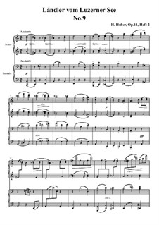 Fünfzehn Ländler vom Luzerner See, Op.11: Ländler Nr.9 by Hans Huber