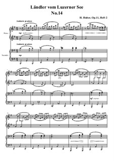 Fünfzehn Ländler vom Luzerner See, Op.11: Ländler Nr.14 by Hans Huber