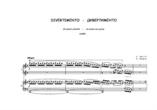 Divertimento for piano four hands: Divertimento for piano four hands by Peter Petrof