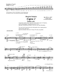 Capra 2 (Violin solo): Capra 2 (Violin solo) by Manfred Stahnke