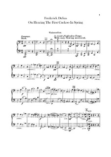 On Hearing the First Cuckoo in Spring: Cellosstimme by Frederick Delius